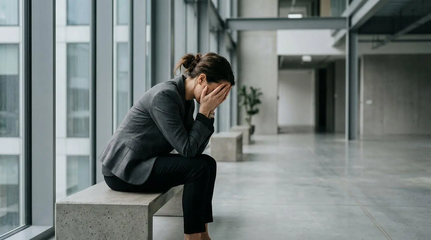 Représentation visuelle de l'épuisement professionnel et de l'impact sur le système nerveux