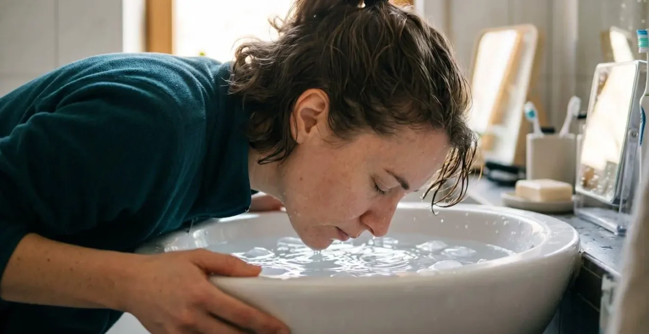 Technique de stimulation du nerf vague par immersion du visage dans l'eau froide