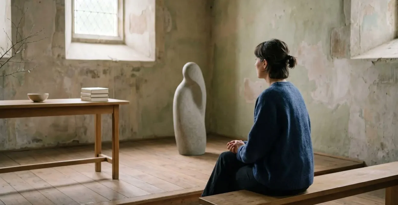 Espace calme et contemplatif symbolisant le silence comme un espace de résonance émotionnelle